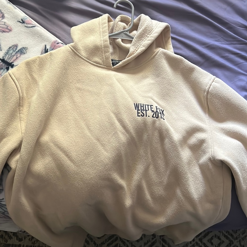White fox sweatshirt, worn twice.